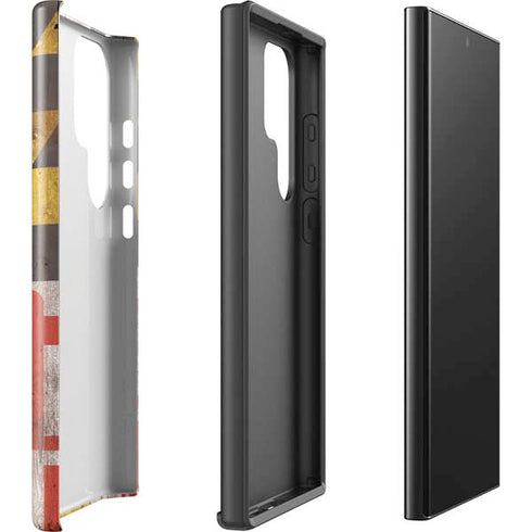 Maryland Flag Dark Wood Galaxy S25 Ultra Impact Case